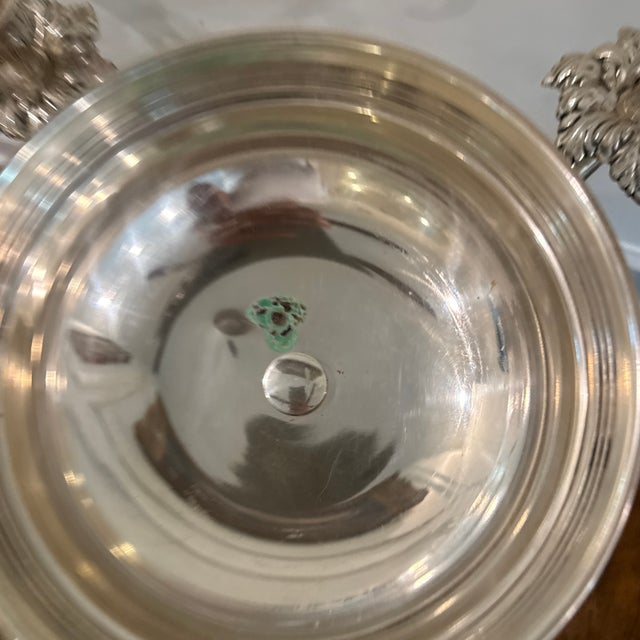 Pair of Ornate Rococo-Style Silver-Plated 5-Arm Candelabras With Epergne Bowl For Sale - Image 9 of 12
