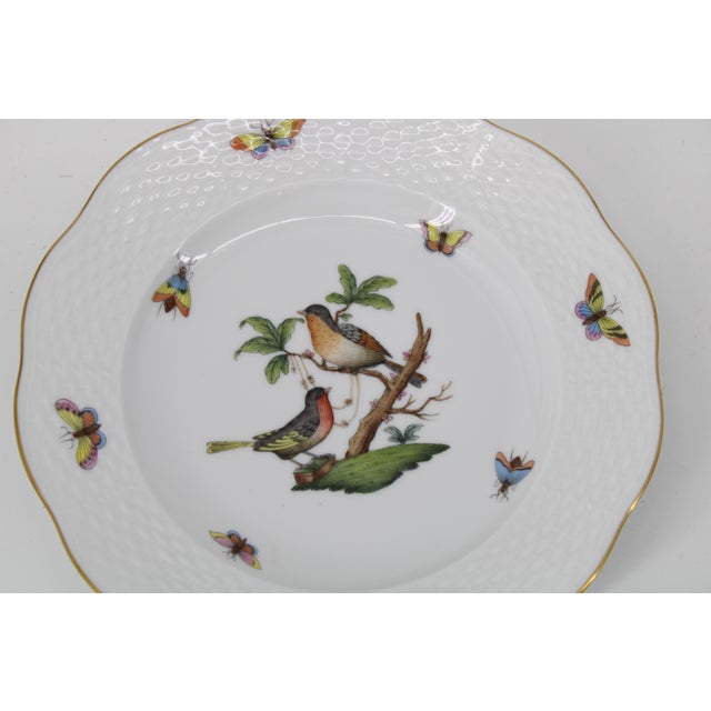 Asian Herend Rothchild Bird Salad Dessert Plate 7.5" Never Used For Sale - Image 3 of 5