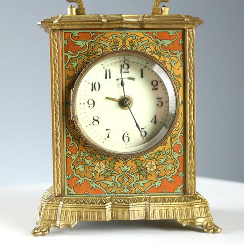 Vintage Carriage Clock in Bronze For Sale - Image 4 of 10
