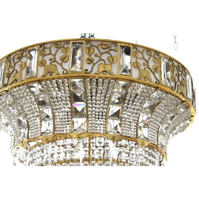Chandelier by Josef Hoffmann for the Art Exhibition in Cologne / Lobmeyr, 1914 / 1970s For Sale - Image 4 of 12