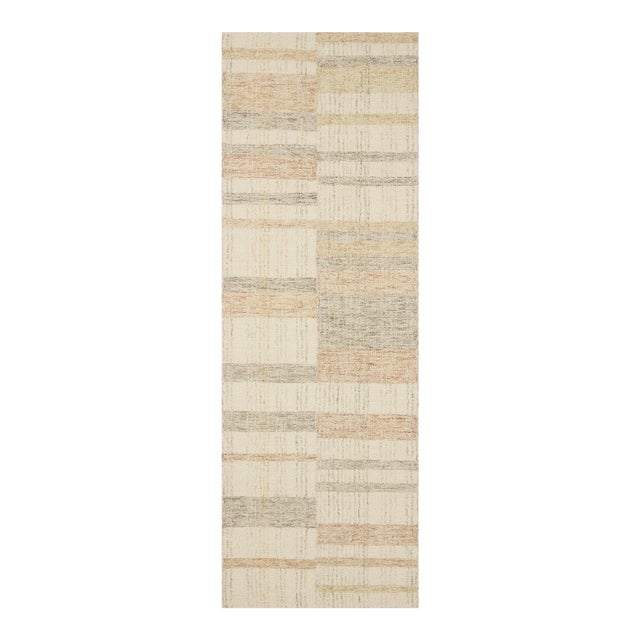 Chris Loves Julia x LoloiChris Natural / Multi 2'-6" x 9'-9" Runner Rug For Sale
