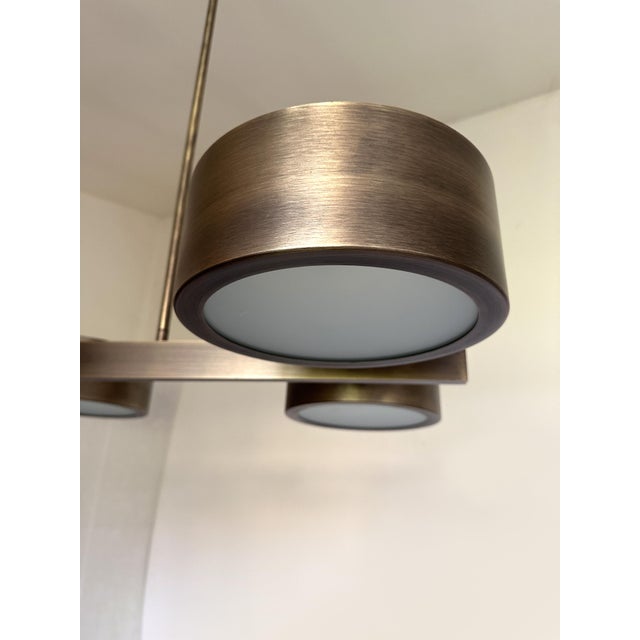 2020s Rectangular Burnished Italian Chandelier For Sale - Image 5 of 10