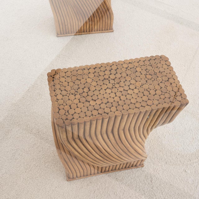 Glass and Bamboo Dining Table, 1970 For Sale - Image 3 of 8