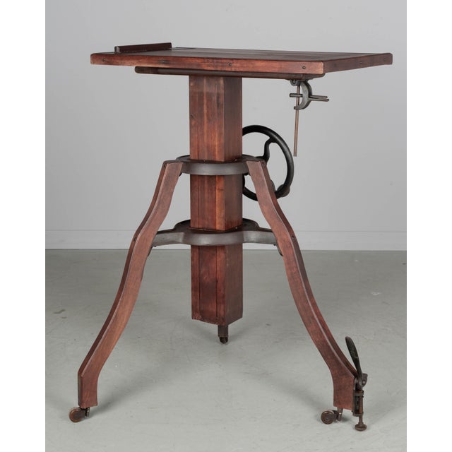 Brown Adjustable Pedestal Century Studio Camera Stand For Sale - Image 8 of 18