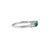 Metal 14k Gold East-West Zambian Octagon Emerald & Baguette Diamond Ring Size 9 For Sale - Image 7 of 18