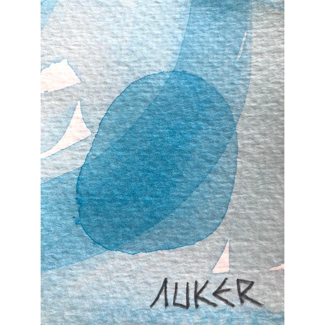 2020s “Aqua” Contemporary Abstract Watercolor by CL Auker For Sale - Image 5 of 5