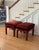 1970s Sculptural Arched Leg Rectangular Red Velvet Ottomans - A Pair For Sale In Detroit - Image 6 of 12