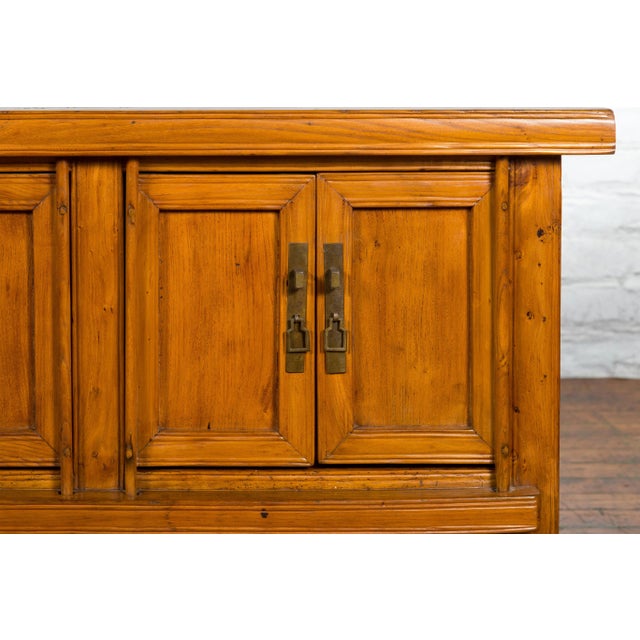 Early 20th Century Antique Chinese Double Door Console Cabinet For Sale - Image 5 of 13