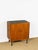 Vintage Scandinavian teak sideboard/buffet, dating from the 1970s, featuring two storage doors with shelves. Black metal...