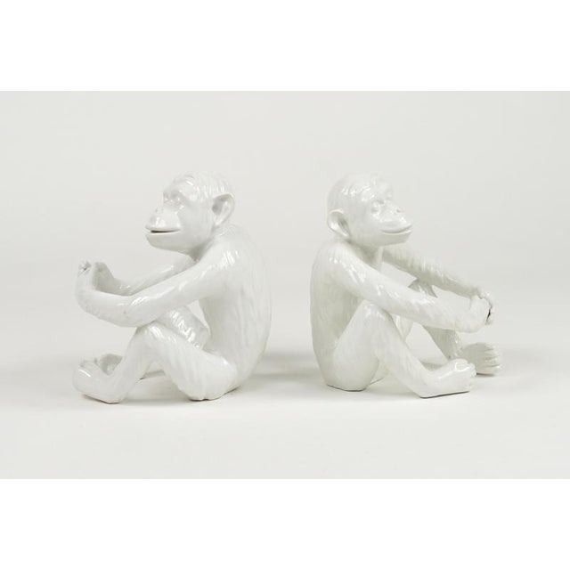 Mid-Century Monkey Candleholders in Ceramic attributed to Vivai Del Sud, Italy, 1970s, Set of 2 For Sale - Image 11 of 16