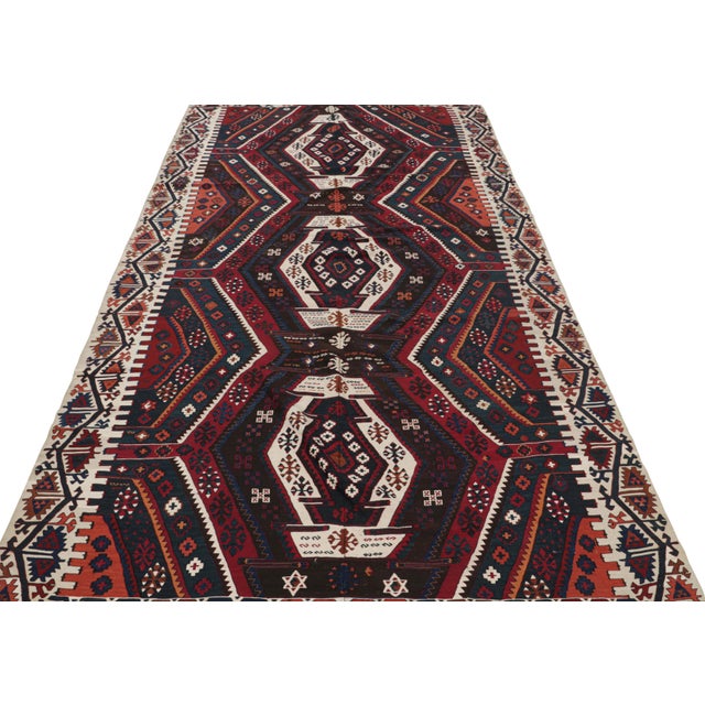 1950s Vintage Turkish Kilim With Polychromatic Geometric Patterns, From Rug & Kilim For Sale - Image 5 of 7