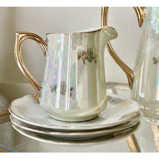 Circa 1950 Japanese Lusterware Porcelain Tea Service Set - 6 Pieces For Sale In Austin - Image 6 of 13