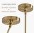 Not Yet Made - Made To Order Modern Brass Chandelier With 8 Arms, Contemporary Lighting Fixture, Ceiling Light, Living Room or Dining Room Decor, Stylish and Elegant For Sale - Image 5 of 16
