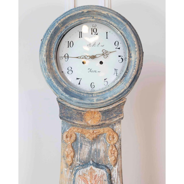 Dated 1809 Swedish Longcase Clock with Original Folk Art Decoration For Sale - Image 10 of 16