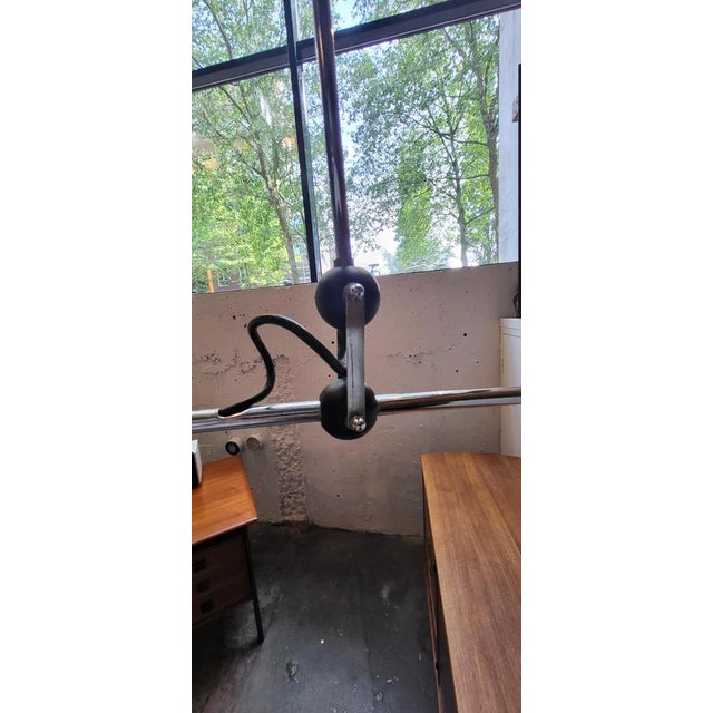 Black Counter Balance Lamp by J. J. M. Hoogervorst for Anvia, 1960s For Sale - Image 8 of 10