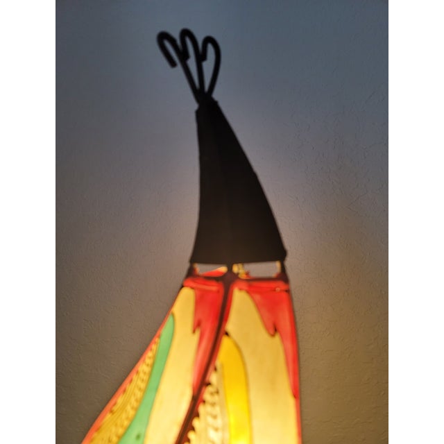 2020s Contemporary 20" Multicolor Moroccan Traditional Henna Lamp For Sale - Image 5 of 7