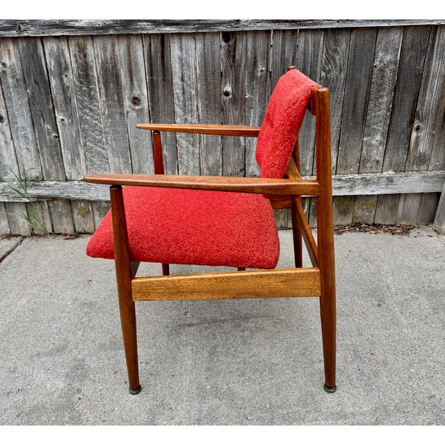 1950s Jens Risom Model C-160 Walnut Armchair For Sale - Image 5 of 11