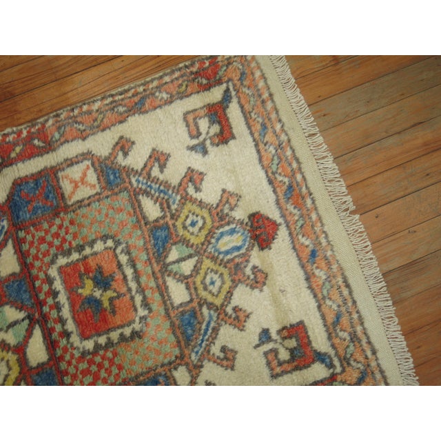 Vintage Ivory Turkish Anatolian Rug - 2'4" x 3'2" For Sale In New York - Image 6 of 6
