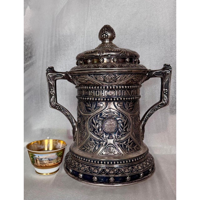 1900 - 1909 Royal Presentation Vessel of King Christian IX from E. F. Dahl, 1904 For Sale - Image 5 of 10