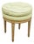 Vintage French Country Louis XVI Style Round Seat Carved Vanity Stool Chair For Sale