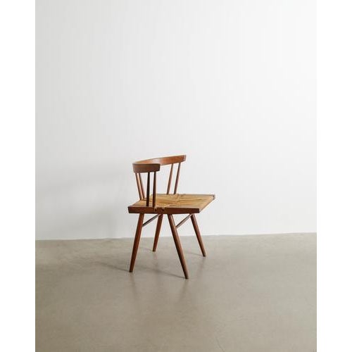 Brown Mid-Century Modern Wooden Grass Chair in Walnut by George Nakashima for Nakashima Studio, 1960s For Sale - Image 8 of 8