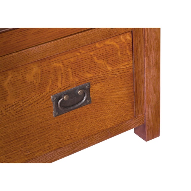 Mission Quarter Sawn Oak 72" Tv Stand - Michael's Cherry For Sale - Image 10 of 13