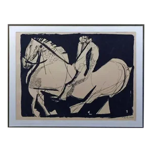 Marino Marini "Scenery" Vintage Framed Original Lithograph
