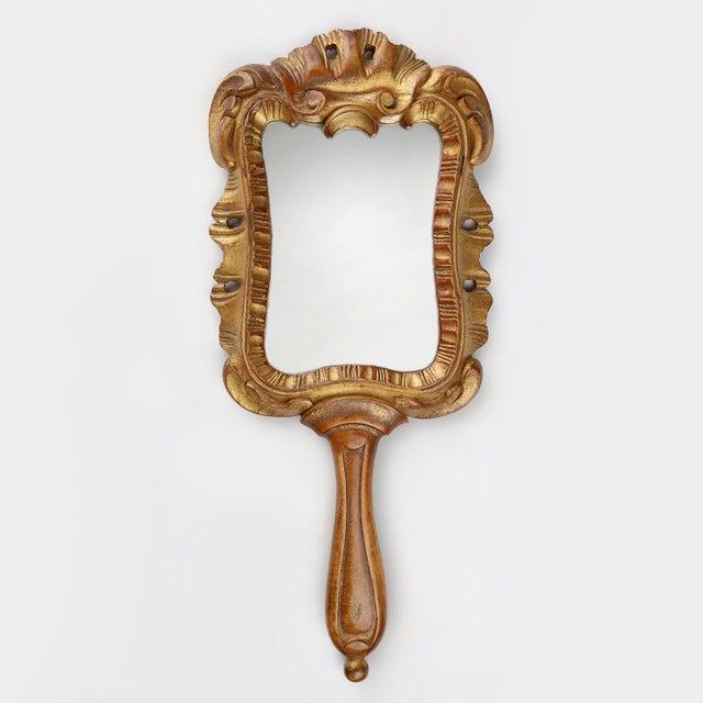 Wooden Hand-Held Mirror, France, 1950s For Sale - Image 11 of 11
