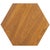 Danez Hexagon Cane Accent Table in Natural / Natural For Sale In Philadelphia - Image 6 of 9