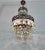 Antique Brass Crystal Basket Chandelier Led Ceiling Light Fixture For Sale - Image 11 of 14