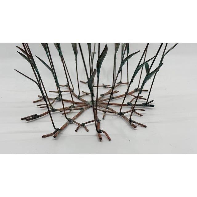 Vintage Tole Kinetic Sculpture of White Flowers With a Bee For Sale In Savannah - Image 6 of 12