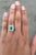 Early 21st Century 1.54 Carat Emerald Diamond 18 Karat White Gold Engagement Ring, size 7 For Sale - Image 5 of 5