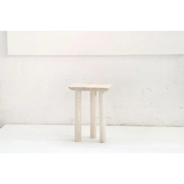 Set of White Fingerprint Stools by Victor Hahner For Sale - Image 4 of 7