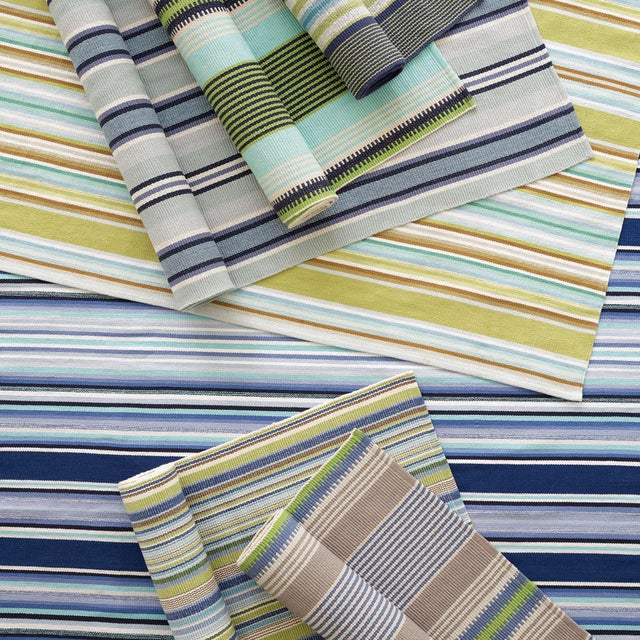 2020s Dash & Albert by Annie Selke Barbados Stripe Woven Cotton Rug, 8' 6" x 11' 6" For Sale - Image 5 of 6