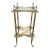 Mid 20th Century Art Nouveau Two-Tier Onyx and Brass Planter Stand For Sale
