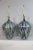 A substantial pair Laurel influence table lamps. The enamel overlay with drip gaze,. creating a Mica like effect....