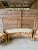 Vintage Refinished Organic Modern Coastal Three-Piece Curved Rattan Sectional Sofa Set For Sale - Image 10 of 12