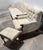 White French Provincial Style Tufted Sofa, Chair and Footstool For Sale - Image 8 of 8