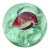 Murano Red Purple Gold Leaf Fish Large Bubbles Italian Art Glass Green Uv Reactive Paperweight, Cenedese Barbini For Sale