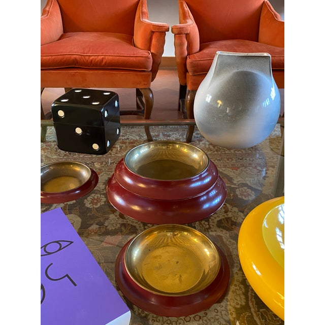 1970s Sculptural Pagoda Shaped Stacked Brass Trays / Vide Poche, Angelo Mangiarotti Italy - 4 Piece Set For Sale - Image 12 of 12