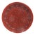 Chinese Carved Cinnabar Red Lacquer Lotus Bat Fish Design 11 1/4" Charger Plate For Sale