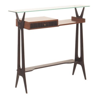 Mid-Century Modern Italian Rosewood Console Table, 1950 For Sale