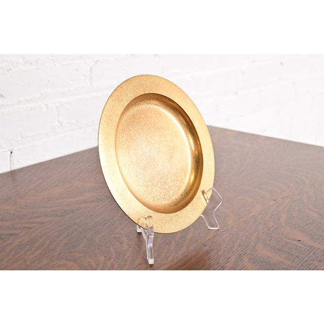 Early 20th Century Tiffany Studios New York Bronze Doré Plate For Sale - Image 5 of 11