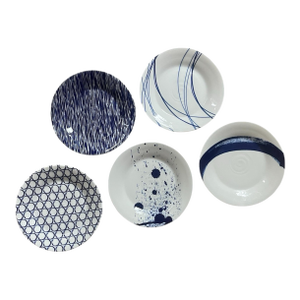 Royal Doulton Abstract Blue Plates - Set of 5