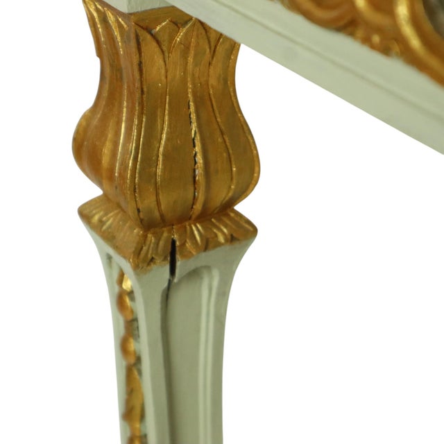 Antique Louis XVI Gilded Console Side Table in Green Marble, 1890s For Sale - Image 10 of 18