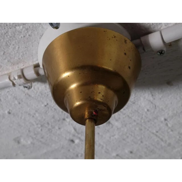 Gold Brass Ceiling Lamp attributed to Hans Bergström, 1950s For Sale - Image 8 of 11
