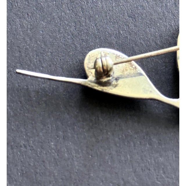 Metal 1970s Sculptural Sterling Silver Brooch by Graziella Laffi For Sale - Image 7 of 8