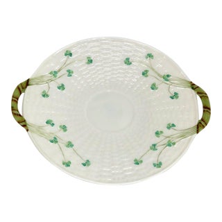 Mid 20th Century Belleek Classic Mid Century Shamrock Tea Ware Cake Plate Irish Porcelain 4690b For Sale