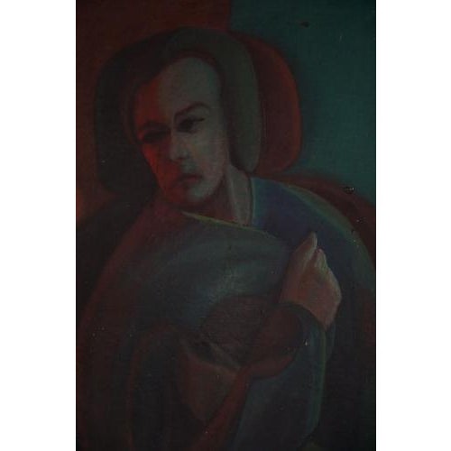 Danish Artist, Portrait, Early 20th Century, Oil on Canvas For Sale - Image 4 of 18