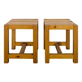 Pine Stools, Set of 2 For Sale
